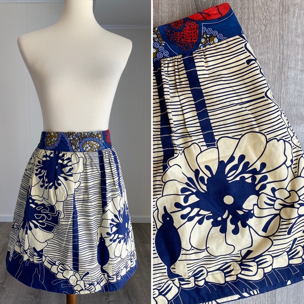 Beautiful Anthro Made in Rwanda Pocketed Skirt XS
